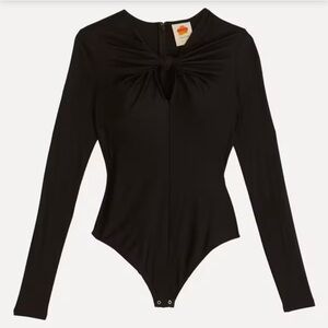 FARM Rio Black Bodysuit